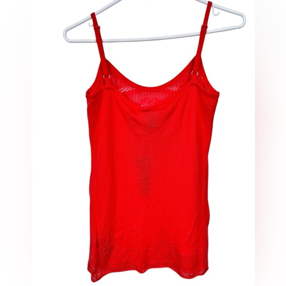 Buffalo cotton camisole top, M, coral, lace pattern Delicate Feminine Pretty - Picture 9 of 11